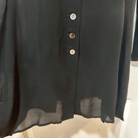 Vintage Mevisto Black Sheer Long Sleeve Dress, Size 8 - Picture 10 of 16